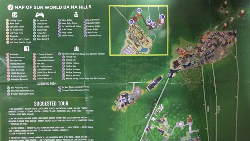 Bản đồ Bà Nà Hills Đà Nẵng mới nhất