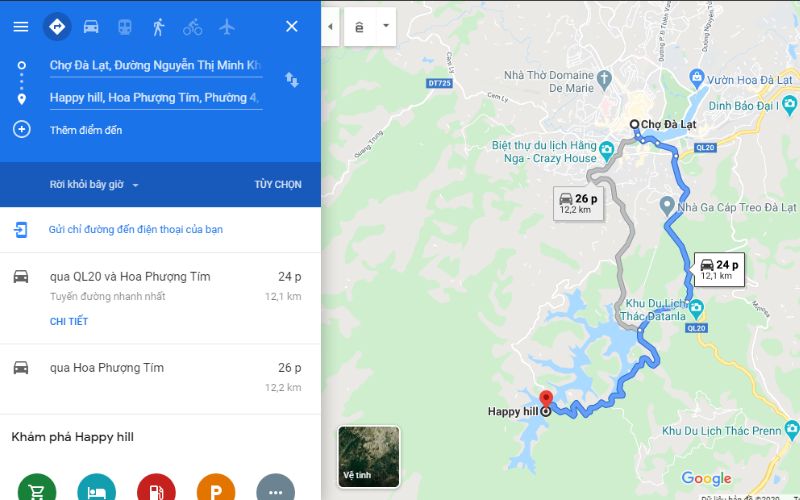 Cách thức di chuyển thuận tiện nhất để đến Happy Hill Coffee