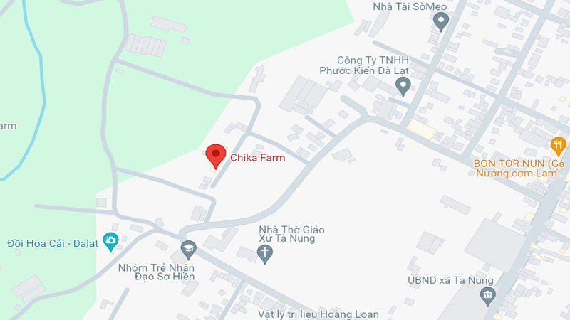 Vị trí của Chika Farm Đà Lạt