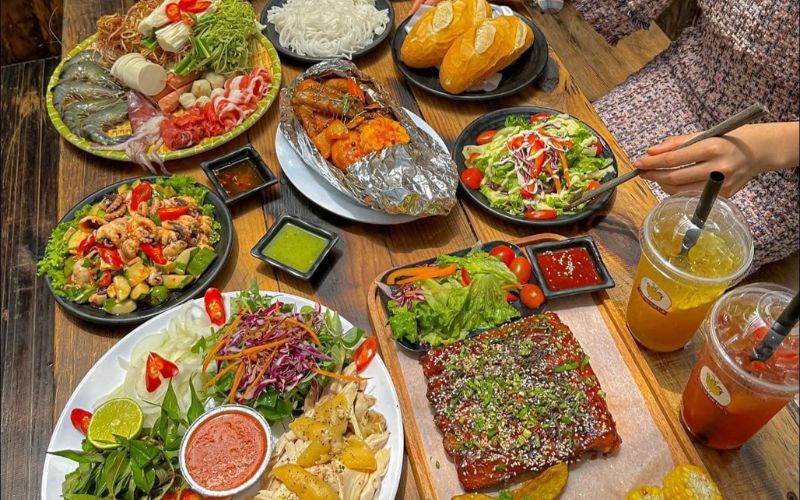 Menu tiệm nướng đa dạng và hấp dẫn