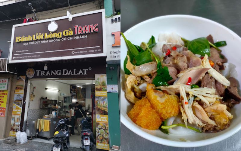 Bánh ướt lòng gà Trang tại Đà Lạt