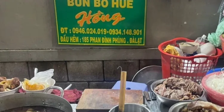 Giới thiệu bún bò Hồng Đà Lạt - Địa chỉ nức tiếng giới sành ăn 5 Review quán bún bò Hồng Đà Lạt