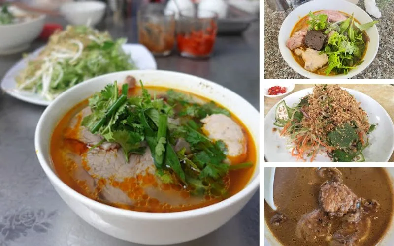 Thực đơn của bún bò Thiên Trang Hồ Tùng Mậu