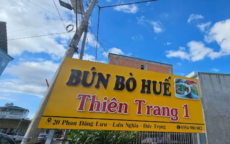 Bún bò Thiên Trang 1 là lựa chọn yêu thích của nhiều gia đình