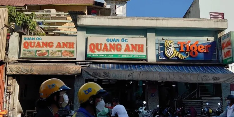 Khám phá quán ốc Quang Anh Quận 10
