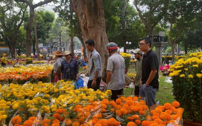 Chợ hoa Tết Sài Gòn công viên 23 Tháng 9