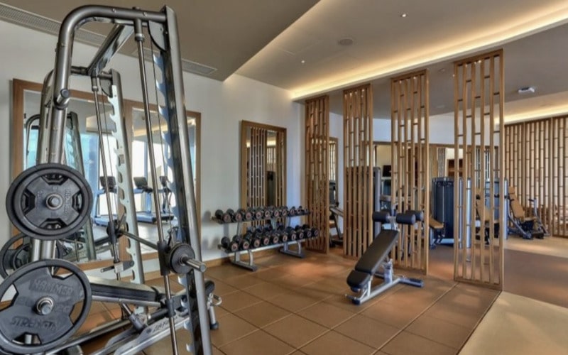 Phòng gym với trang thiết bị hiện đại