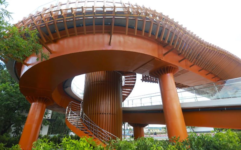 Cầu đi bộ Đà Nẵng - Biểu trưng cho sự gắn bó Việt - Nhật 6 Cầu đi bộ Đà Nẵng là sự giao thoa giữa hai nền văn hóa Việt - Nhật
